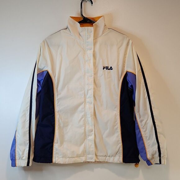 Vintage 90s Fila Full Zip & Button Windbreaker Jacket Unisex Sz Small EUC NICE! - Picture 1 of 15